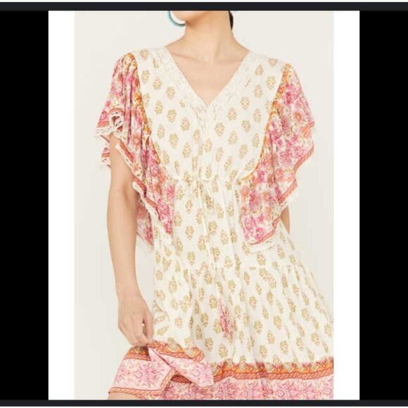 Angie Patterend Boho Dress Size Small - Picture 1 of 6